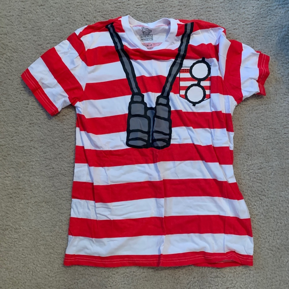 Where’s Waldo Halloween Costume Tee Shirt Medium